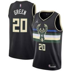 Black Bucks #20 A.J. Green Twill Basketball Jersey