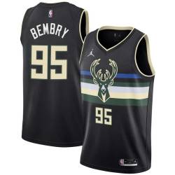Black Bucks #95 DeAndre Bembry Twill Basketball Jersey
