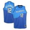 Blue City Bucks #12 Javin DeLaurier Twill Basketball Jersey