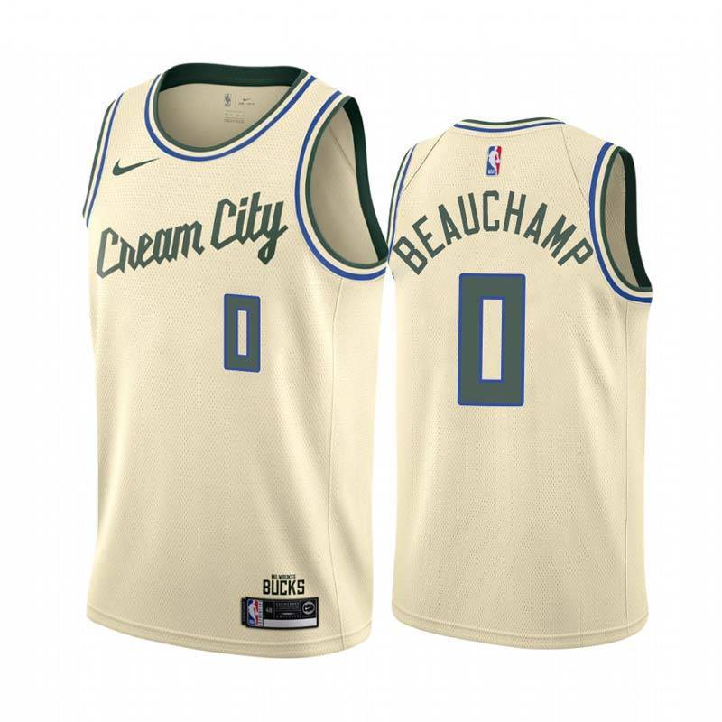 Cream City Bucks #0 MarJon Beauchamp Twill Basketball Jersey