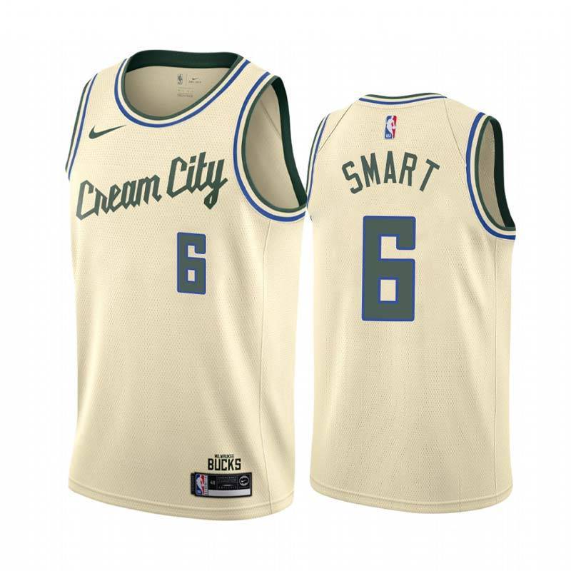 Cream City Bucks #6 Javonte Smart Twill Basketball Jersey