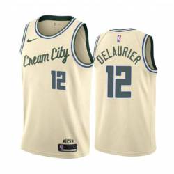 Cream City Bucks #12 Javin DeLaurier Twill Basketball Jersey