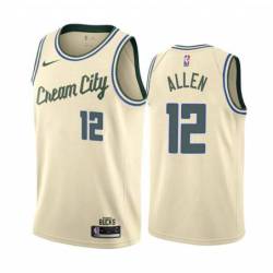 Cream City Bucks #12 Grayson Allen Twill Basketball Jersey
