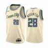 Cream City Bucks #28 Lindell Wigginton Twill Basketball Jersey