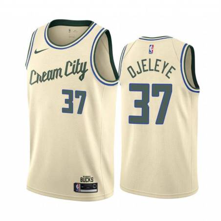 Cream City Bucks #37 Semi Ojeleye Twill Basketball Jersey