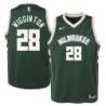 Green Bucks #28 Lindell Wigginton Twill Basketball Jersey