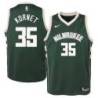 Green Bucks #35 Luke Kornet Twill Basketball Jersey