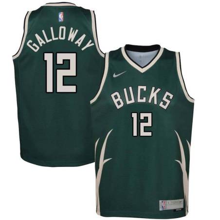 Green Earned Bucks #12 Langston Galloway Twill Basketball Jersey
