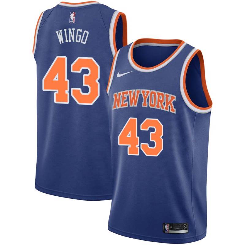 Blue Harthorne Wingo Twill Basketball Jersey -Knicks #43 Wingo Twill Jerseys, FREE SHIPPING