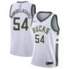 White Bucks #54 Sandro Mamukelashvili Twill Basketball Jersey
