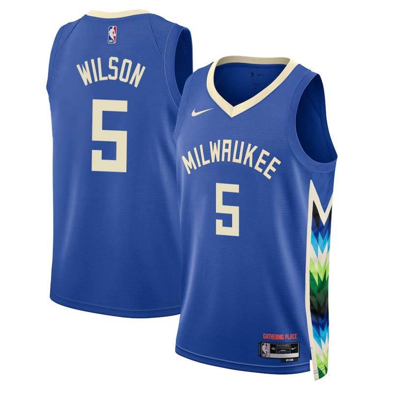 2022-23City Milwaukee  2017 Draft Twill Basketball Jersey