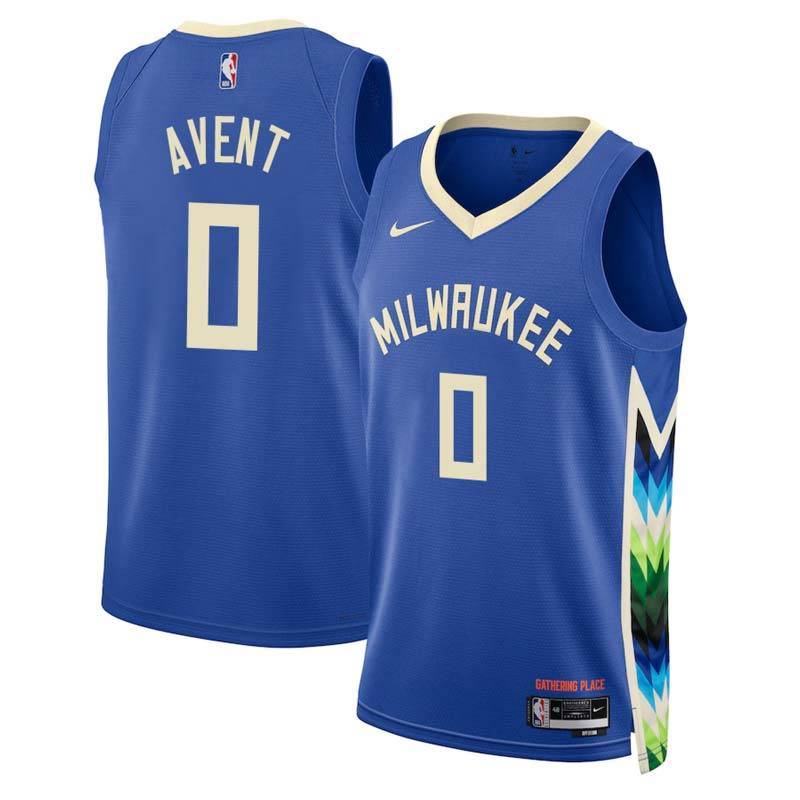 2022-23City Anthony Avent Bucks #00 Twill Basketball Jersey FREE SHIPPING