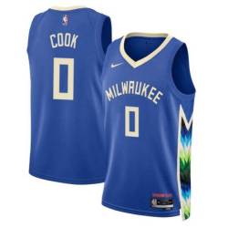 2022-23City Anthony Cook Bucks #00 Twill Basketball Jersey FREE SHIPPING