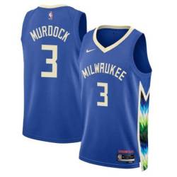 2022-23City Eric Murdock Bucks #3 Twill Basketball Jersey FREE SHIPPING
