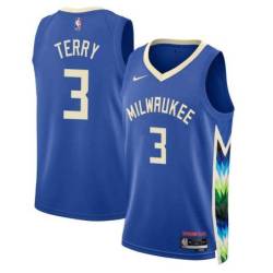 2022-23City Jason Terry Bucks #3 Twill Basketball Jersey FREE SHIPPING