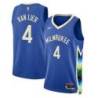 2022-23City Norm Van Lier Bucks #4 Twill Basketball Jersey FREE SHIPPING