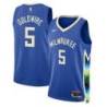 2022-23City Anthony Goldwire Bucks #5 Twill Basketball Jersey FREE SHIPPING