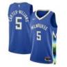 2022-23City Michael Carter-Williams Bucks #5 Twill Basketball Jersey FREE SHIPPING