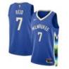 2022-23City J.R. Reid Bucks #7 Twill Basketball Jersey FREE SHIPPING