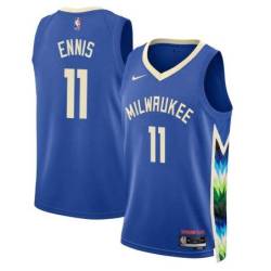 2022-23City Tyler Ennis Bucks #11 Twill Basketball Jersey FREE SHIPPING