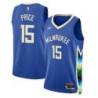 2022-23City Jim Price Bucks #15 Twill Basketball Jersey FREE SHIPPING