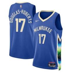 2022-23City Chris Douglas-Roberts Bucks #17 Twill Basketball Jersey FREE SHIPPING