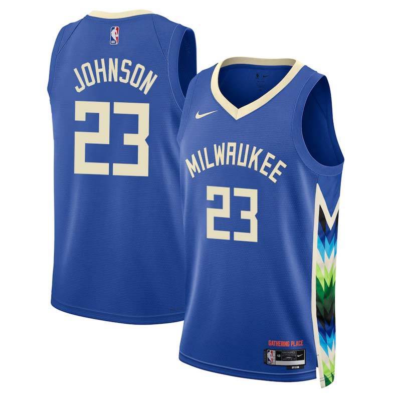 2022-23City Chris Johnson Bucks #23 Twill Basketball Jersey FREE SHIPPING