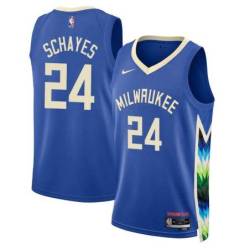 2022-23City Danny Schayes Bucks #24 Twill Basketball Jersey FREE SHIPPING