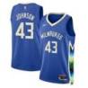 2022-23City Mickey Johnson Bucks #43 Twill Basketball Jersey FREE SHIPPING