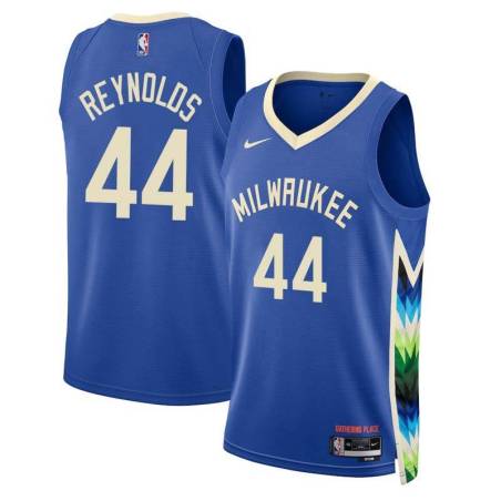 2022-23City Jerry Reynolds Bucks #44 Twill Basketball Jersey FREE SHIPPING