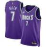 Purple Classic Bucks #7 Grayson Allen Twill Basketball Jersey