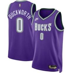 Purple Classic Kevin Duckworth Bucks #00 Twill Basketball Jersey FREE SHIPPING