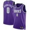 Purple Classic Donte DiVincenzo Bucks #0 Twill Basketball Jersey FREE SHIPPING