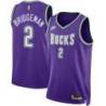 Purple Classic Junior Bridgeman Bucks #2 Twill Basketball Jersey FREE SHIPPING