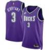 Purple Classic Johnny O'Bryant Bucks #3 Twill Basketball Jersey FREE SHIPPING