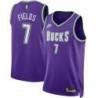 Purple Classic Kenny Fields Bucks #7 Twill Basketball Jersey FREE SHIPPING