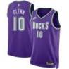 Purple Classic Mike Glenn Bucks #10 Twill Basketball Jersey FREE SHIPPING