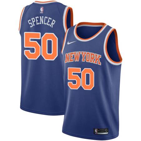 Blue Felton Spencer Twill Basketball Jersey -Knicks #50 Spencer Twill Jerseys, FREE SHIPPING