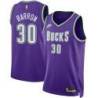 Purple Classic Earl Barron Bucks #30 Twill Basketball Jersey FREE SHIPPING