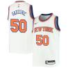 White Dan Gadzuric Twill Basketball Jersey -Knicks #50 Gadzuric Twill Jerseys, FREE SHIPPING