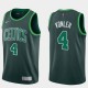  Dark Green 2020-2021 Earned Celtics #4 Noah Vonleh Twill Basketball Jersey