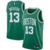  Green Celtics #13 Malcolm Brogdon Twill Basketball Jersey