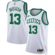  White Classic Celtics #13 Malcolm Brogdon Twill Basketball Jersey