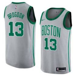  2017-18City Celtics #13 Malcolm Brogdon Twill Basketball Jersey
