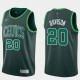  Dark Green 2020-2021 Earned Celtics #20 JD Davison Twill Basketball Jersey