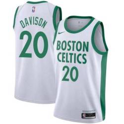 2020-21City Celtics #20 JD Davison Twill Basketball Jersey