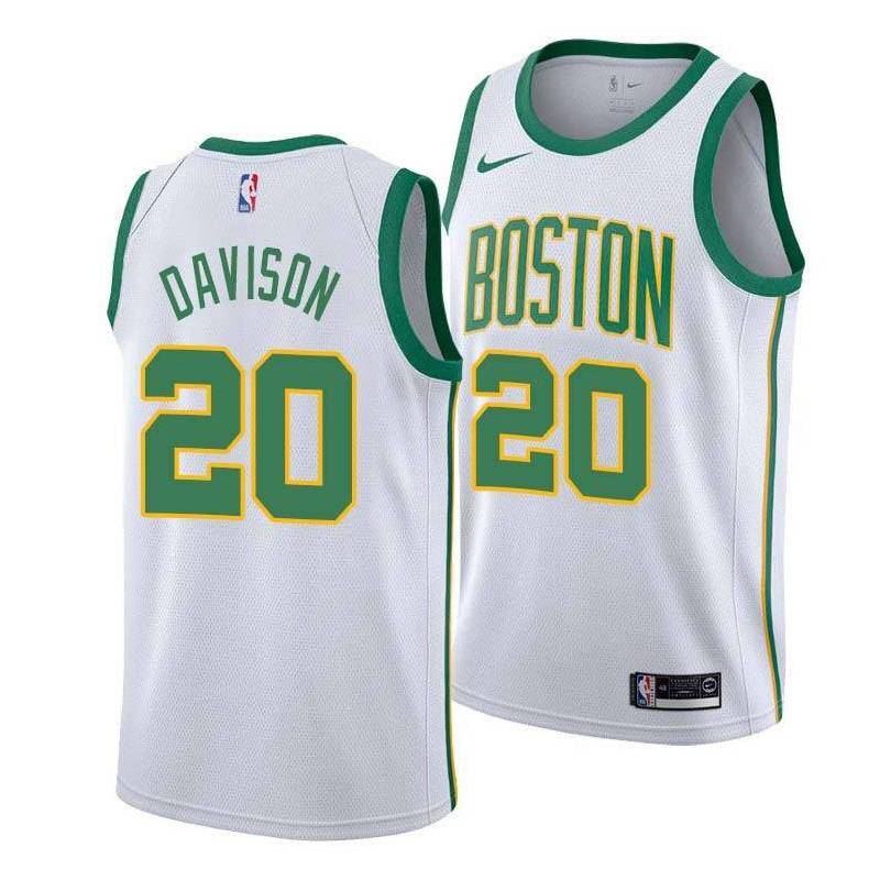  2018-19City Celtics #20 JD Davison Twill Basketball Jersey