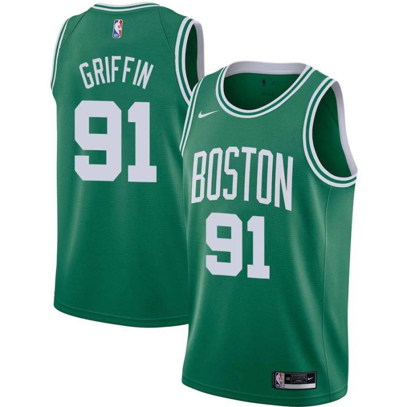  Green Celtics #91 Blake Griffin Twill Basketball Jersey