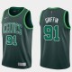  Dark Green 2020-2021 Earned Celtics #91 Blake Griffin Twill Basketball Jersey