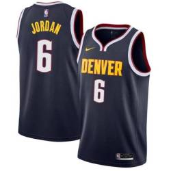 Navy Nuggets #6 DeAndre Jordan Twill Basketball Jersey
